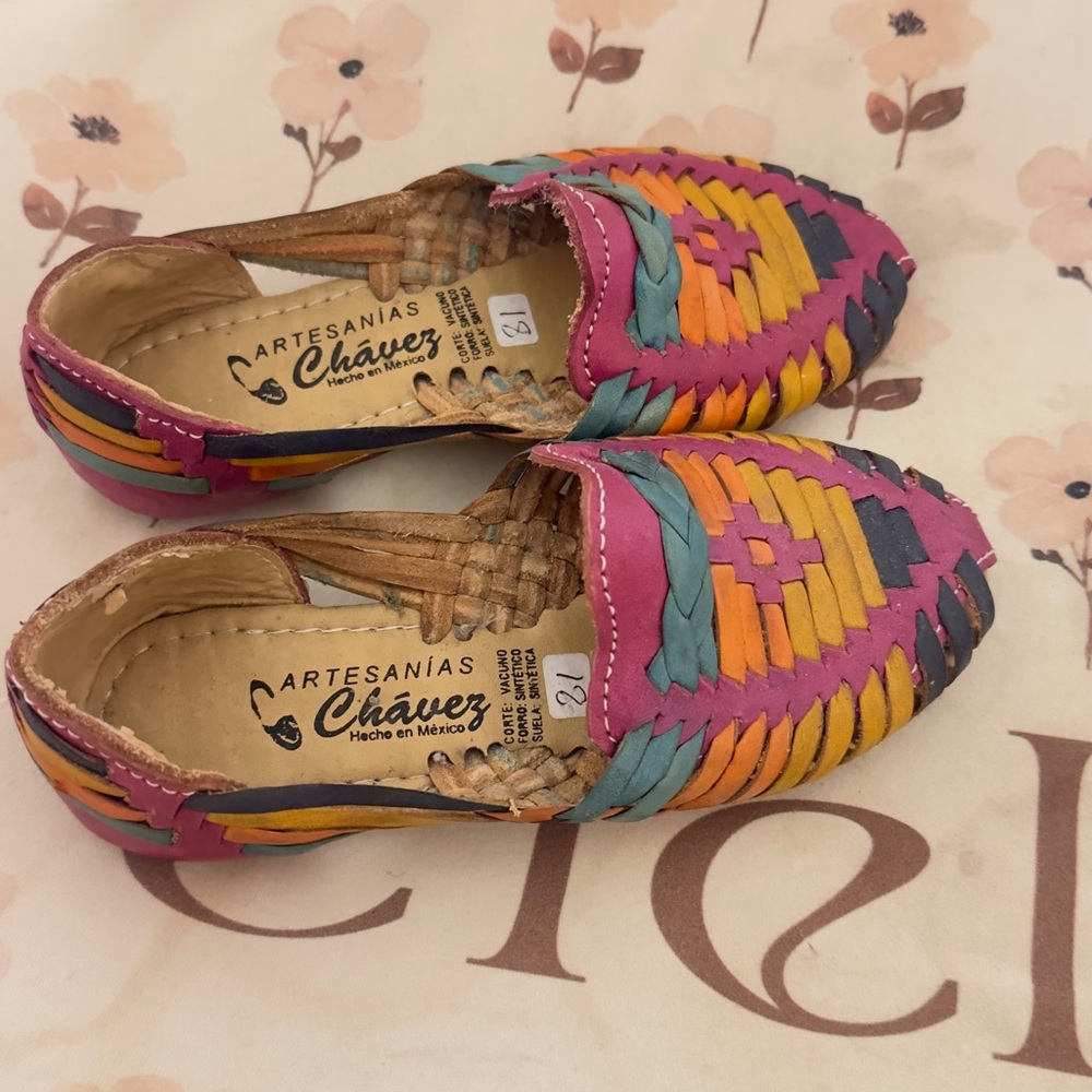 Huarache Mexican Multicolor Kids Shoes 11 toddler